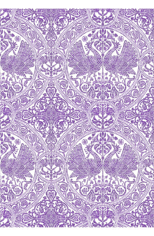 Aster Skirt #1 with Belt Midi Length Cotton Musola (Peacock Toile White)