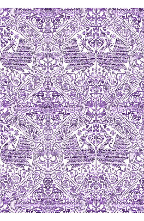 Aster Skirt #1 with Belt Midi Length Cotton Musola (Peacock Toile White)