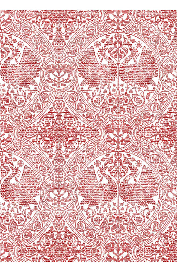 Aster Skirt #1 with Belt Midi Length Cotton Musola (Peacock Toile White)