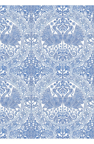 Aster Skirt #1 with Belt Midi Length Cotton Musola (Peacock Toile White)