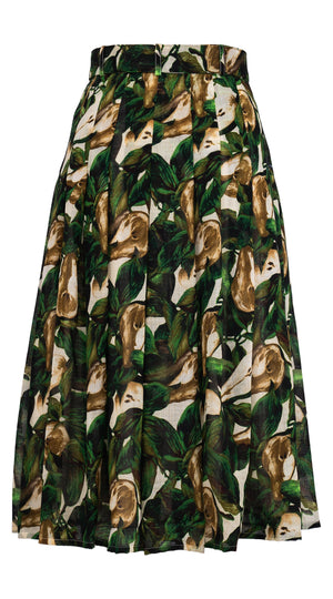 Zeller Skirt Midi Length Wool (Pear Harvest) @5