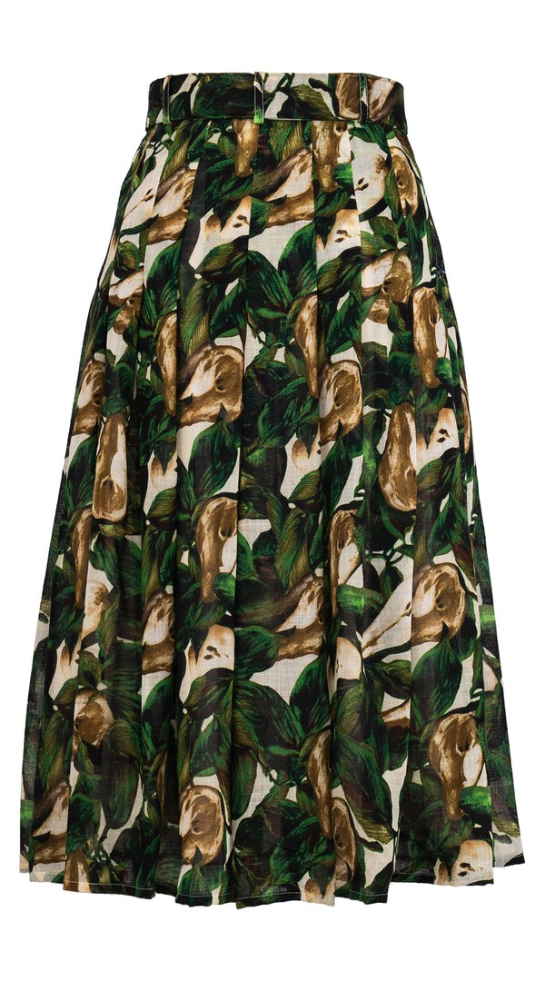 Zeller Skirt Midi Length Wool (Pear Harvest) @5