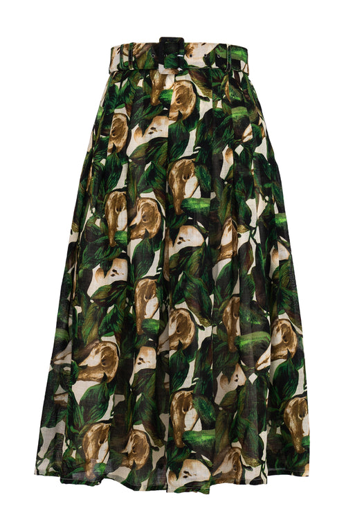 Zeller Skirt Midi Length Wool (Pear Harvest) - Ivory