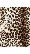 Olivia Dress Shirt Collar 3/4 Sleeve Midi Plus Length Cotton Musola (Pierre Leopard White)