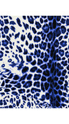 Olivia Dress Shirt Collar 3/4 Sleeve Midi Plus Length Cotton Musola (Pierre Leopard White)