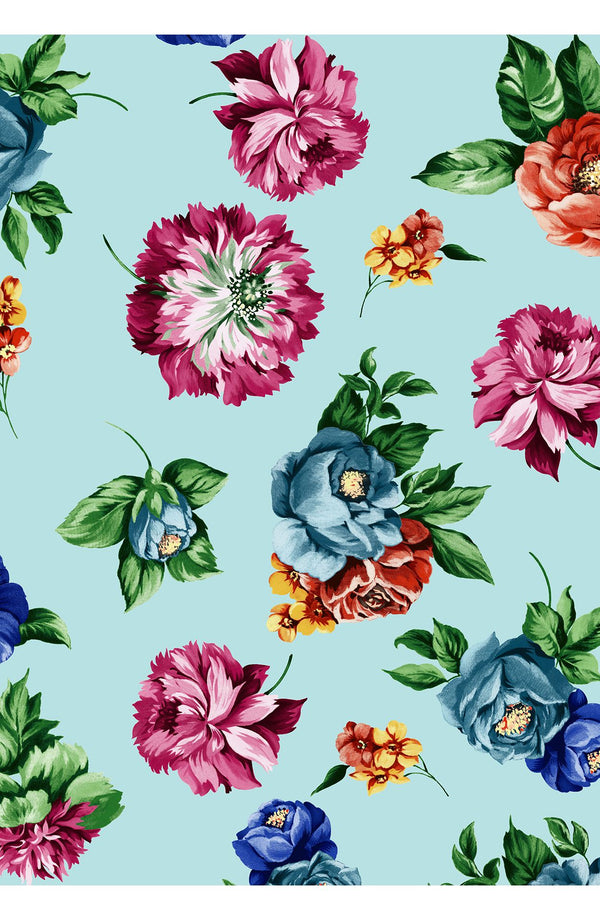 Samantha Skirt Midi Length Poliamide Taffta (Positano Flower Bright)