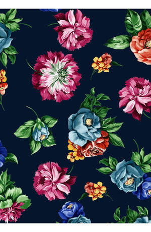 Samantha Skirt Midi Length Poliamide Taffta (Positano Flower Bright)