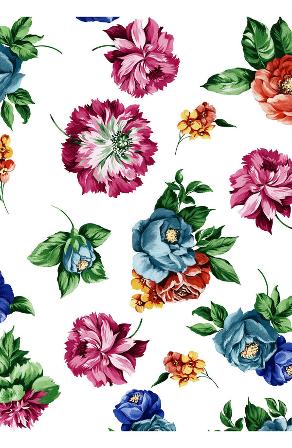 Samantha Skirt Midi Length Poliamide Taffta (Positano Flower Bright)