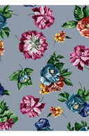 Laurent Dress Shirt Collar 3/4 Sleeve Long Length Cotton Stretch (Positano Flower Dark)