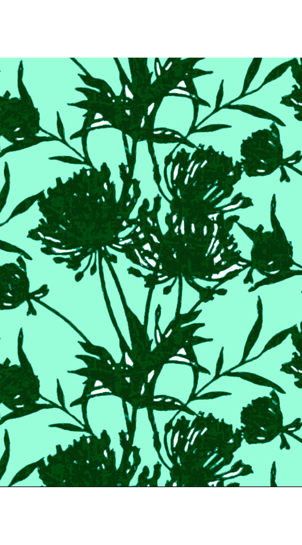 Aster Dress Shirt Collar 3/4 Sleeve Midi Length Cotton Musola (Primavery Silhouette Ground)