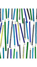 Audrey Dress #4 Shirt Collar 3/4 Sleeve Long Length Cotton Musola (Prisma Pencil All Over Big)