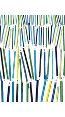 Abelia Dress Shirt Collar 3/4 Sleeve Midi Length Cotton Stretch (Prisma Pencil Degradation)