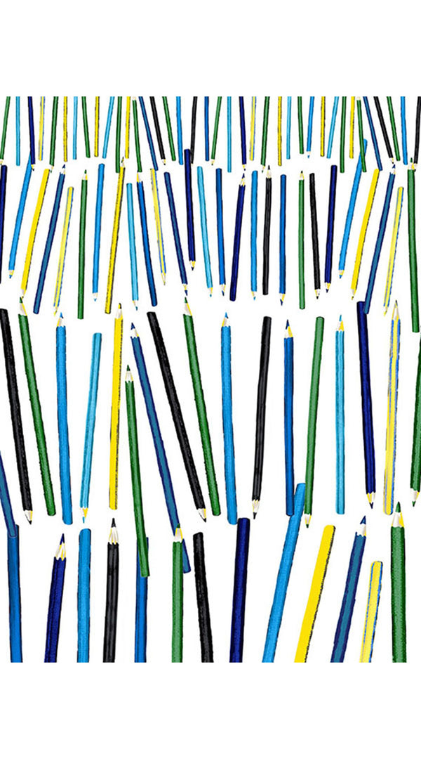 Abelia Dress Shirt Collar 3/4 Sleeve Midi Length Cotton Stretch (Prisma Pencil Degradation)