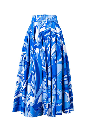 Abelia Skirt Midi Plus Length Cotton Stretch (Pucciesque Africani)