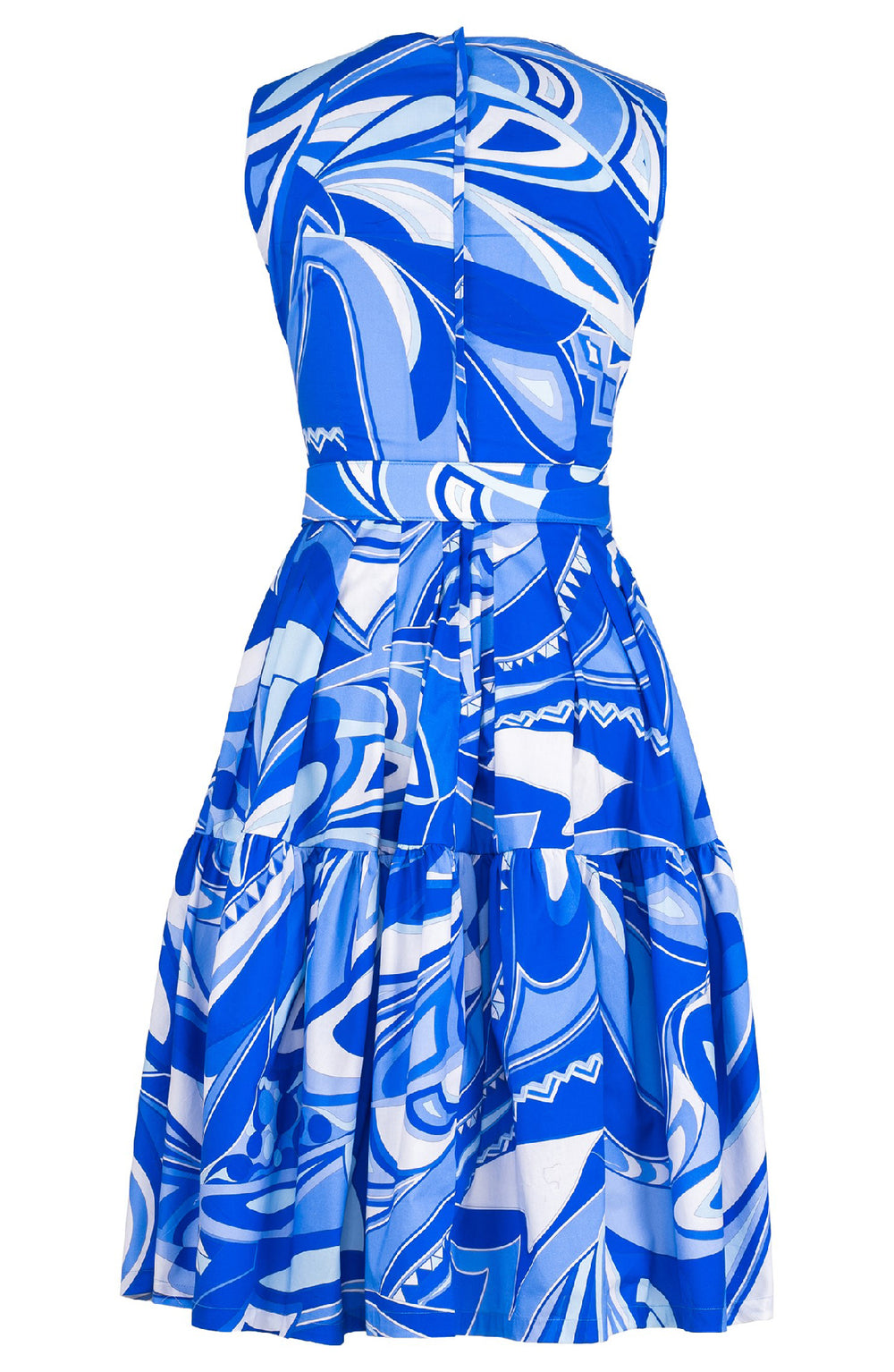 Rose Dress Crew Neck Sleeveless Long Length Cotton Stretch (Pucciesque Africani)