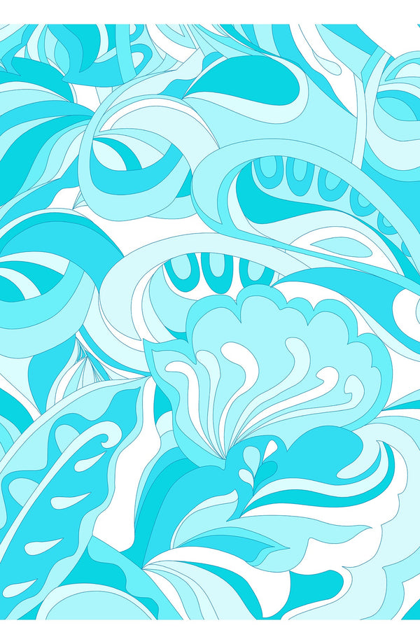 Audrey Dress #2 Shirt Collar 3/4 Sleeve Long Length Cotton Stretch (Pucciesque Graphic)