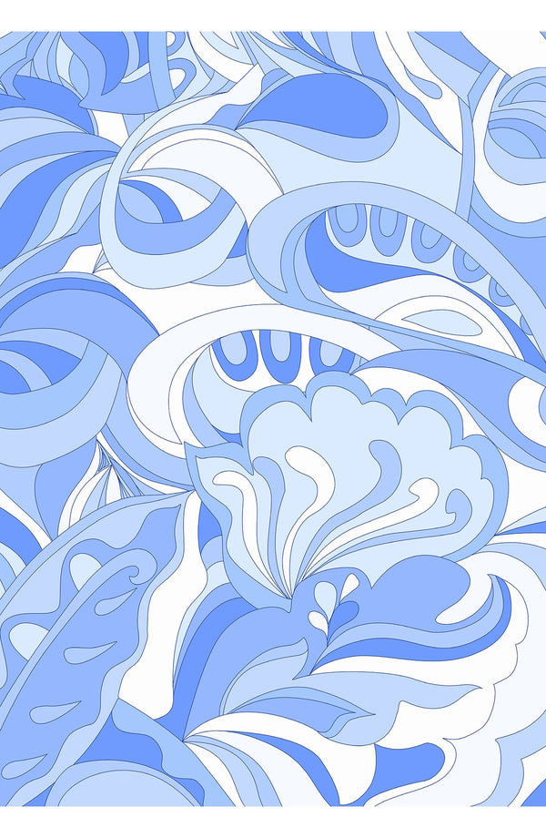 Audrey Dress #2 Shirt Collar 3/4 Sleeve Long Length Cotton Stretch (Pucciesque Graphic)