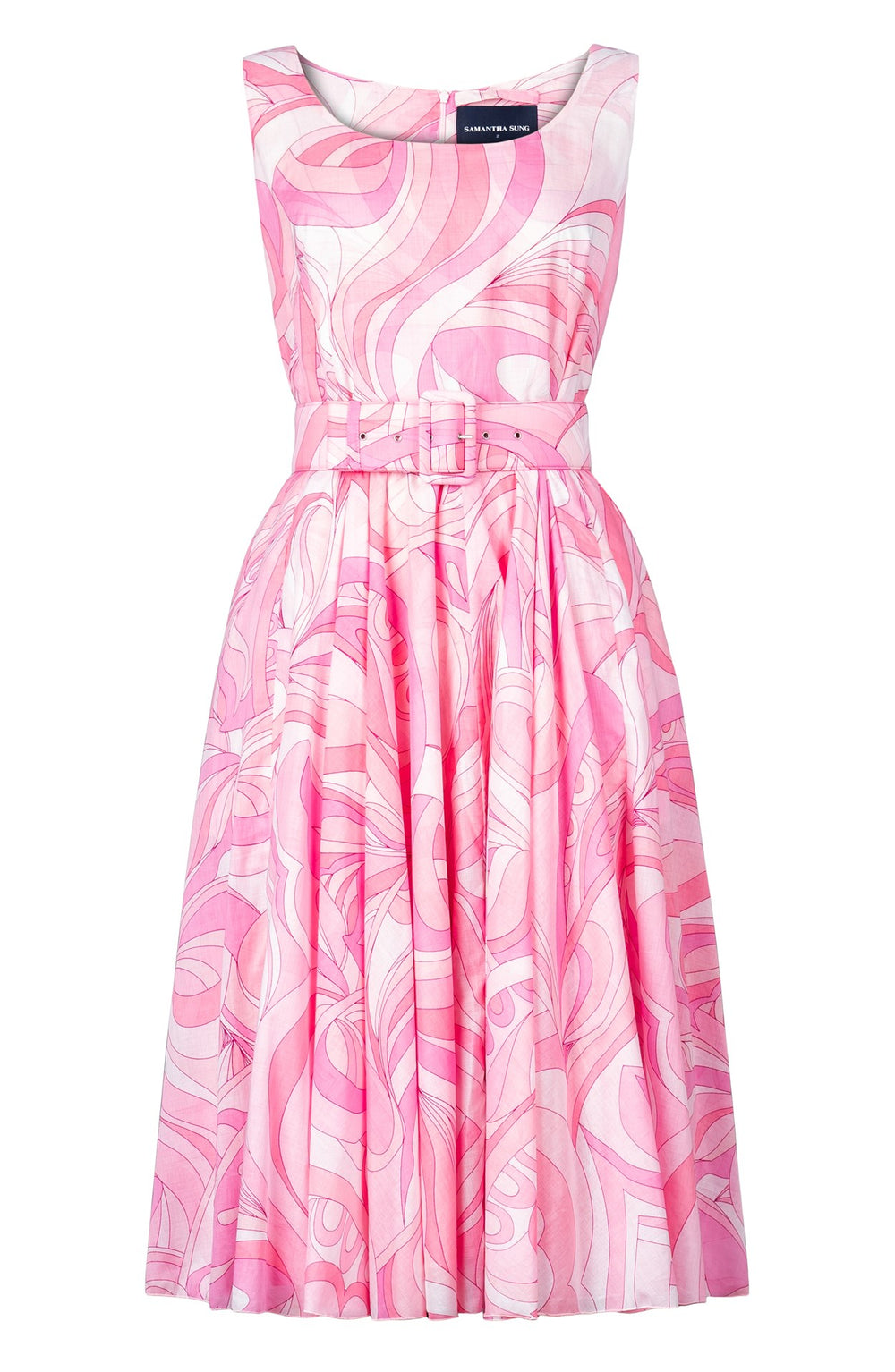 Aster Dress Open U Neck Sleeveless Long +3 Length Cotton Musola (Pucciesque Graphic)