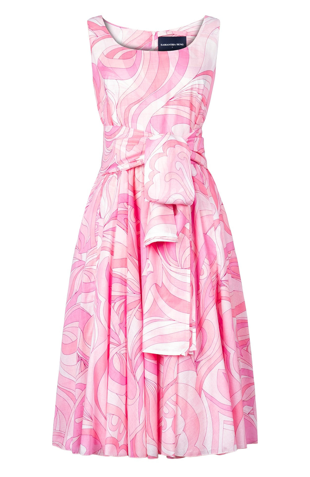 Aster Dress Open U Neck Sleeveless Long +3 Length Cotton Musola (Pucciesque Graphic)