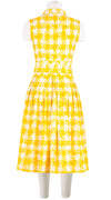 Audrey Dress #2 Shirt Collar Sleeveless Long Length Cotton Stretch (Ratan Houndstooth)