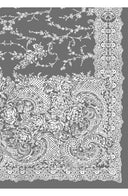 Audrey Dress #4 Shirt Collar 3/4 Sleeve Midi Length Cotton Musola (Reticella Lace White)