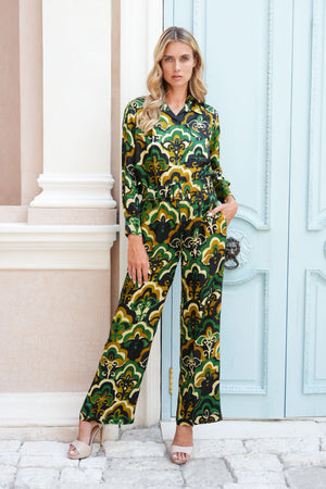 Pajama Shirt & Pajama Pants Silk Twill (Retro)
