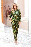 Pajama Shirt & Pajama Pants Silk Twill (Retro)