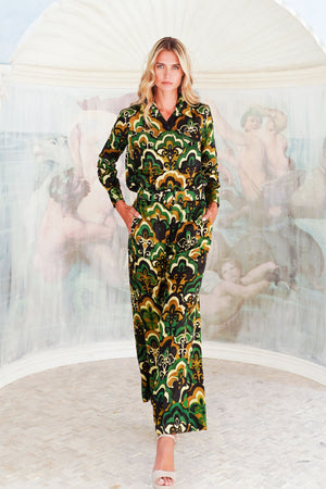 Pajama Shirt & Pajama Pants Silk Twill (Retro)