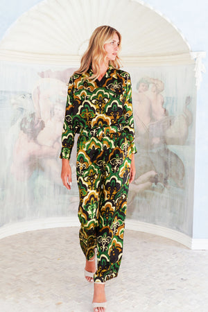 Pajama Shirt & Pajama Pants Silk Twill (Retro)