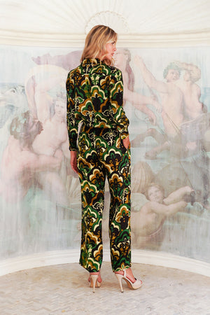 Pajama Shirt & Pajama Pants Silk Twill (Retro)