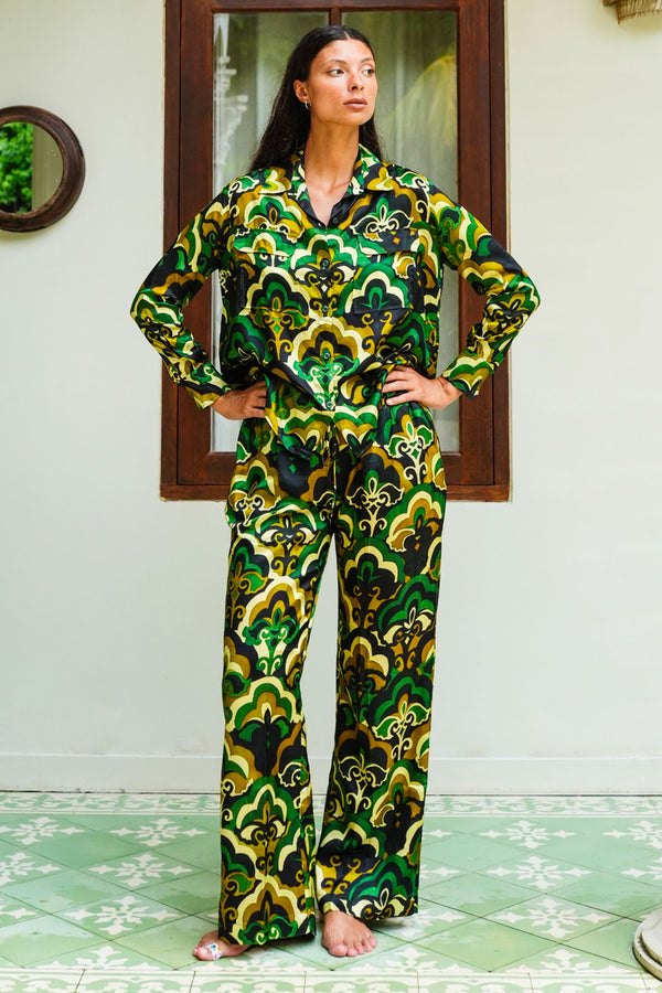 Sydney Shirt Long Sleeve & Sydney Pants Silk Twill (Retro)