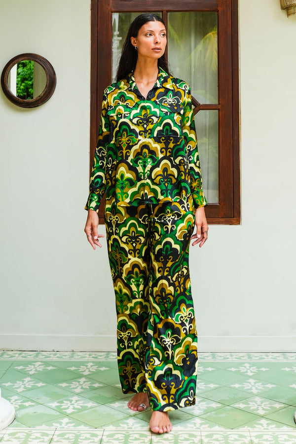 Sydney Shirt Long Sleeve & Sydney Pants Silk Twill (Retro)