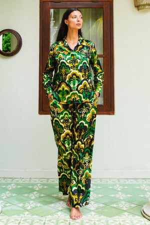 Sydney Shirt Long Sleeve & Sydney Pants Silk Twill (Retro)