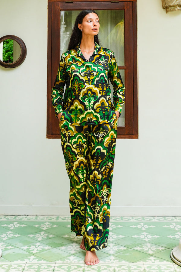 Sydney Shirt Long Sleeve & Sydney Pants Silk Twill (Retro)