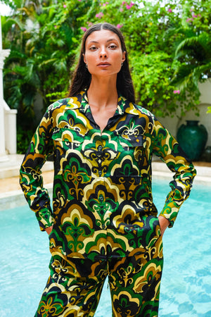 Sydney Shirt Long Sleeve & Sydney Pants Silk Twill (Retro)