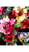 Audrey Dress #2 Shirt Collar 3/4 Sleeve Midi Length Cotton Stretch (Rose Blossom)
