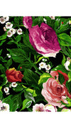 Melanie Dress Crew Neck 1/2 Sleeve Midi Length Cotton Musola (Rose Garden Small)