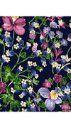 Aster Dress Boat Neck Sleeveless Midi Length Cotton Musola (Rossi Linen Flowers)