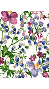 Patricia Dress V Neck Shirt 3/4 Sleeve Midi Length Cotton Musola (Rossi Linen Flowers)
