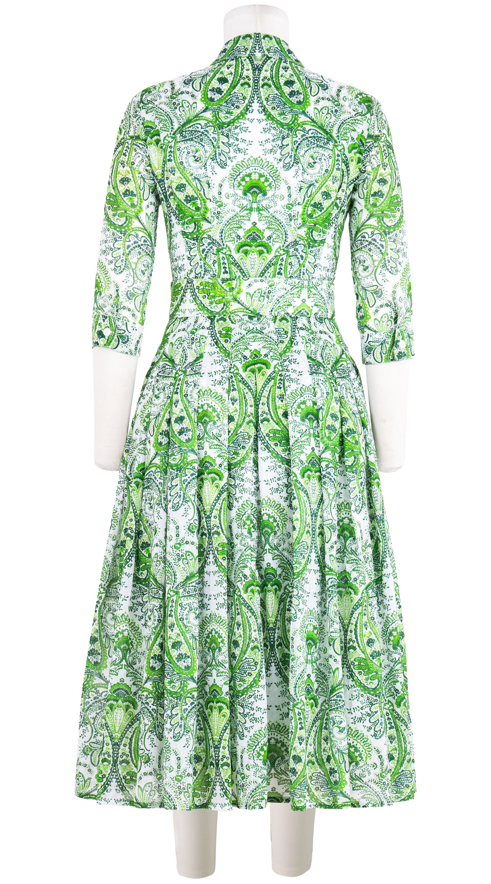 Audrey Dress #4 Shirt Collar 3/4 Sleeve Long Length Musola (Russian Paisley) @2