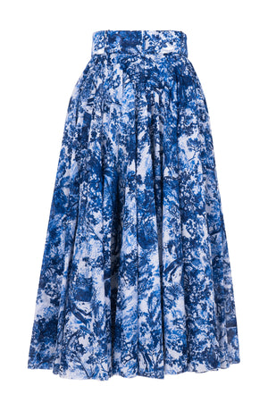 Aster Skirt #1 with Belt Midi Length Cotton Musola (Safari Toile New)