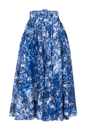 Aster Skirt #1 with Belt Midi Length Cotton Musola (Safari Toile New)