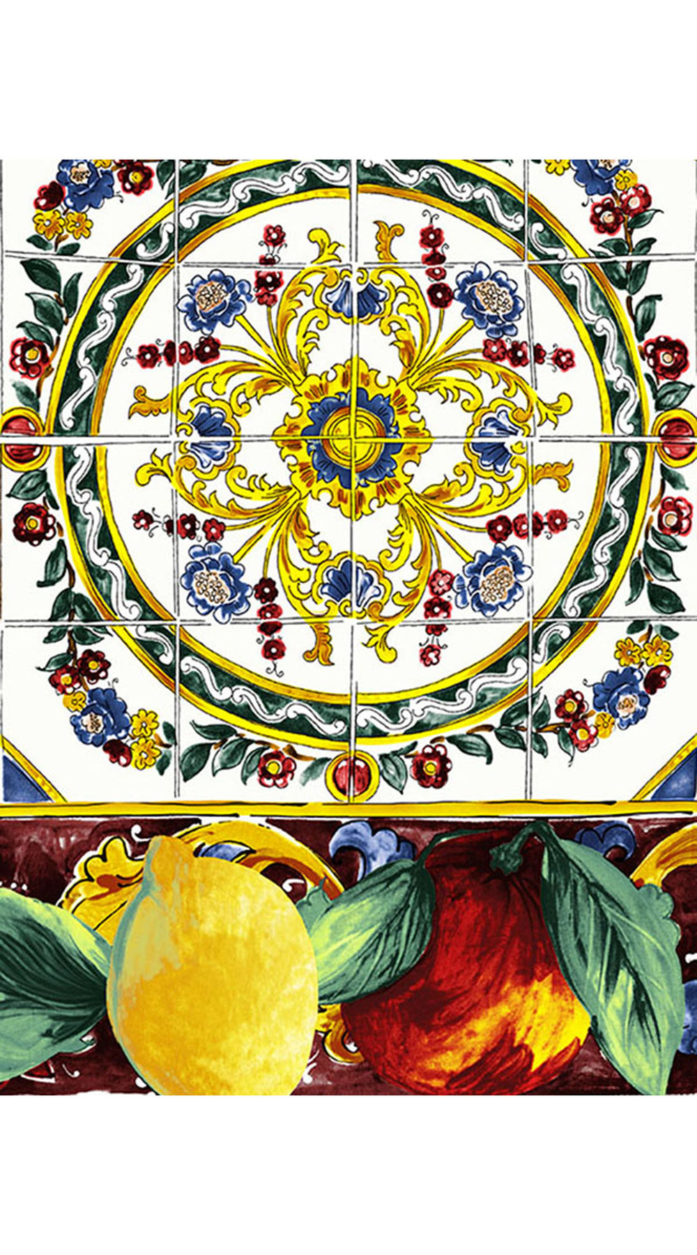 Aster Skirt #1 with Belt Midi Length Cotton Musola (Santorini Tile)