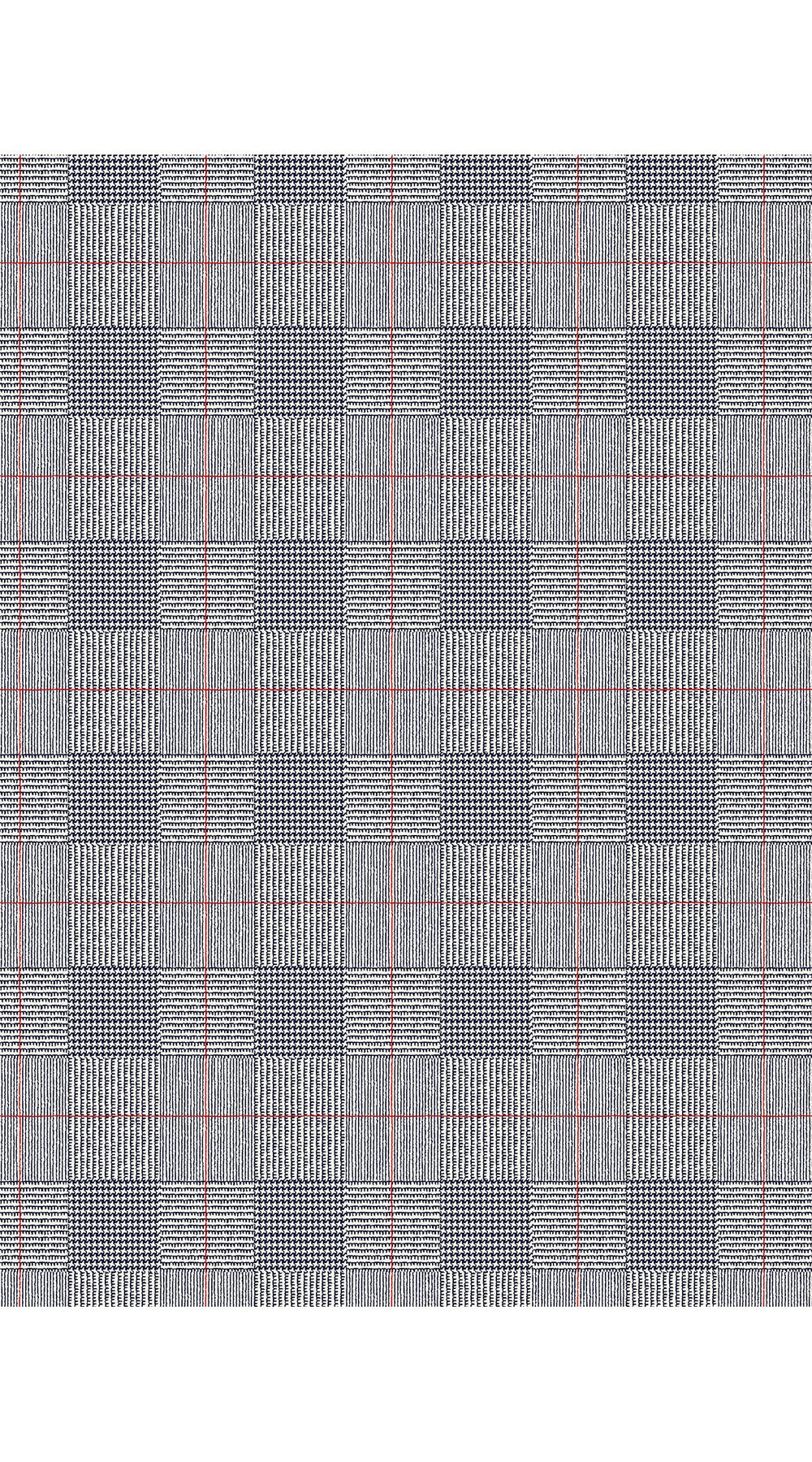 Audrey Dress #2 Shirt Collar 3/4 Sleeve Midi Length Poplin Stretch (Savile Row Check Ivory)