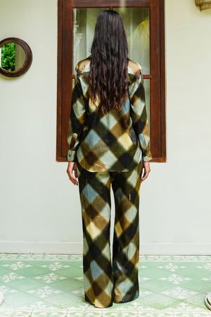 Sydney Shirt Long Sleeve & Sydney Pants Silk Twill (Scotish Plaid)