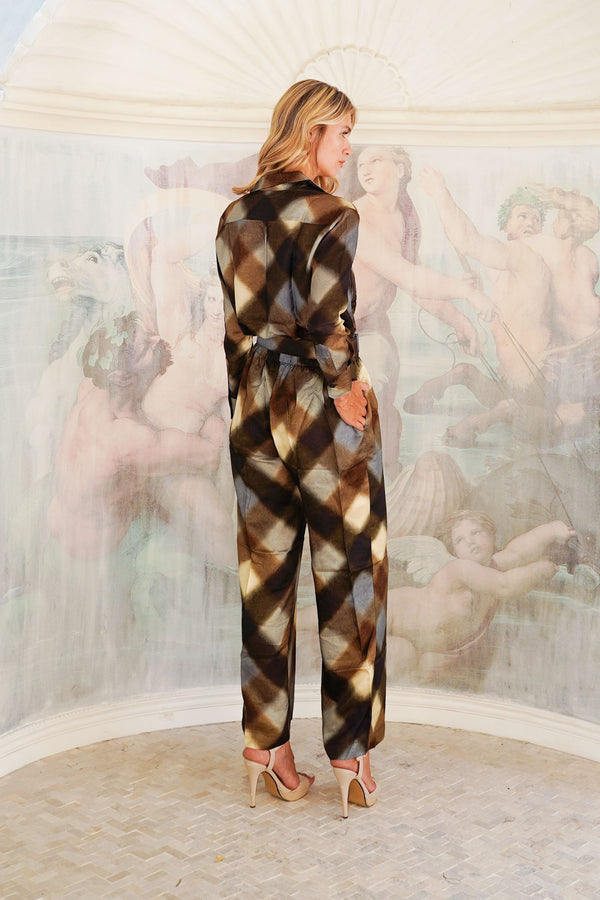 Pajama Shirt & Pajama Pants Silk Twill (Scotish)