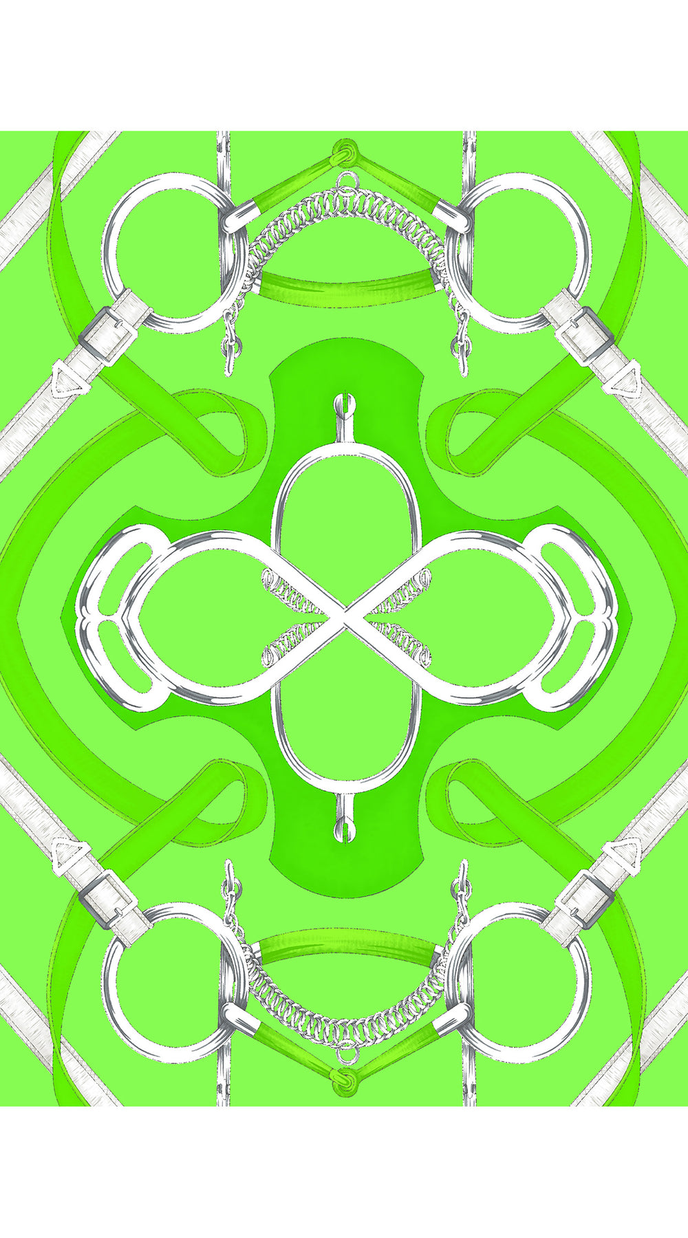 Audrey Skirt #2 Midi Length Cotton Stretch (Secretariat Horse Pastel)