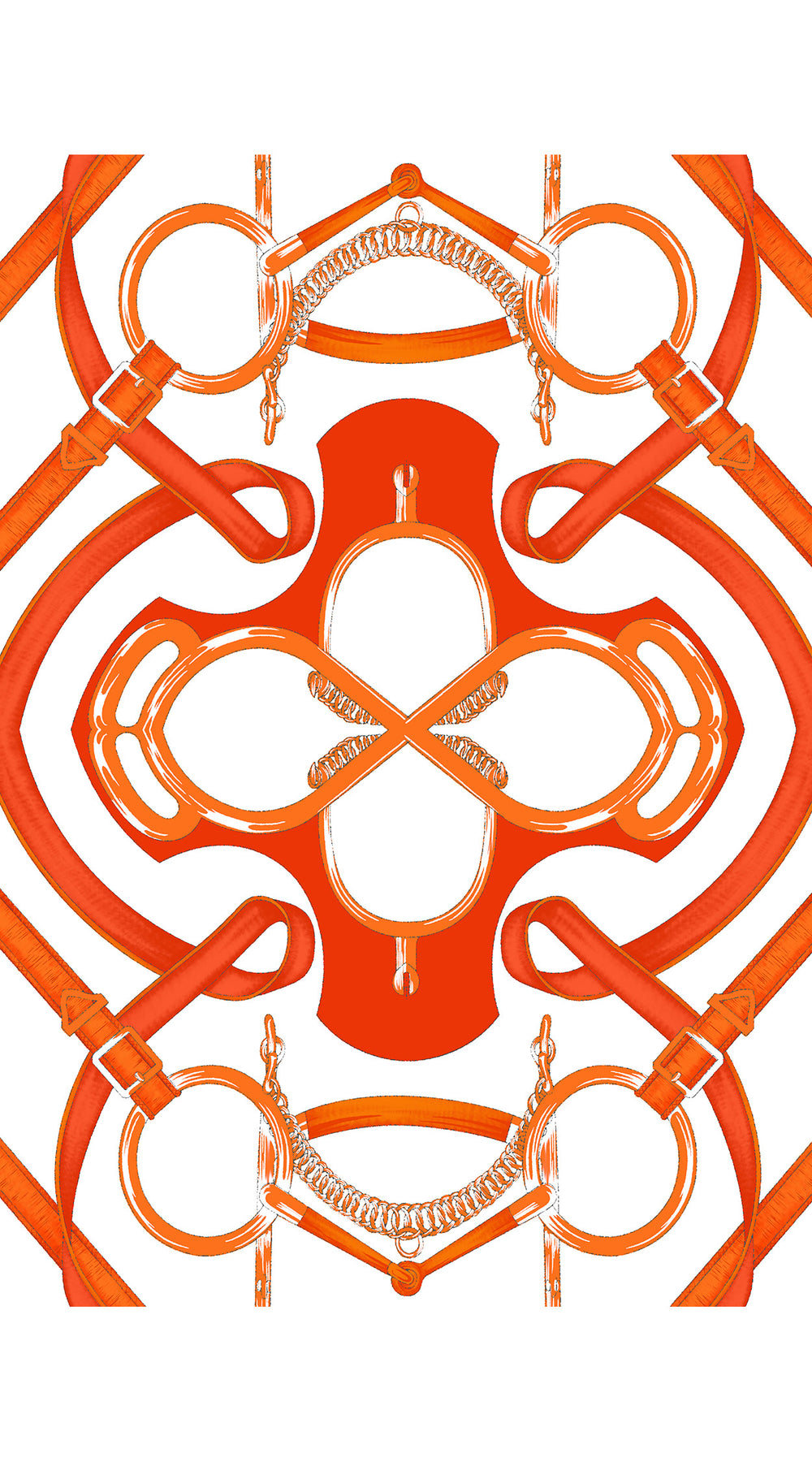 Audrey Dress #1 Shirt Collar 3/4 Sleeve Long Length Cotton Stretch (Secretariat Horse White Pastel)