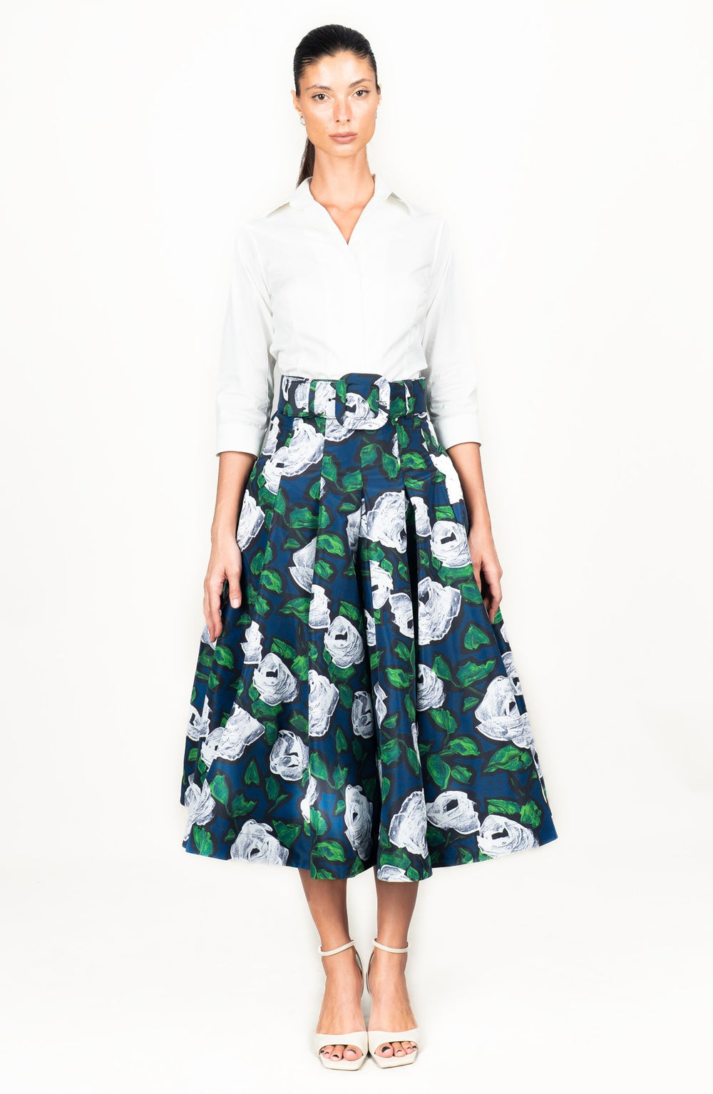 Samantha Skirt Midi Length Poliamide Taffta (Sheer Bliss Rose)