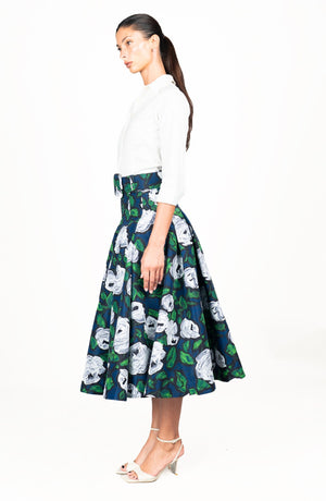 Samantha Skirt Midi Length Poliamide Taffta (Sheer Bliss Rose)